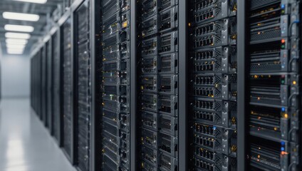 Rows of server racks in a modern data center (2)