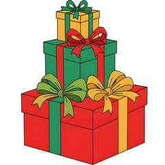 Christmas Gift Box Stack