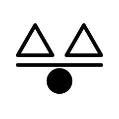 Balanced Shapes on Beam Line Icon of Dynamic and Static Balance Icon Set