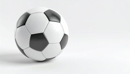 Classic black and white soccer ball, ready for the big game or your next design project, representing teamwork, competition, and global sport excitement