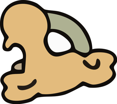 Simple Cartoon Illustration of Incus Bone.