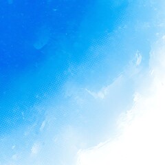 A vibrant watercolor background with a gradient of blue fading into white, featuring subtle textured elements.