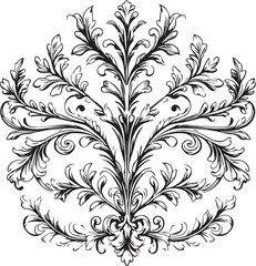 Obraz premium Beautiful baroque floral swirl vector illustration for design elements