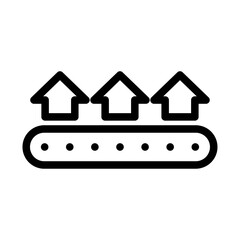 Growth Process Line Icon of Sales Pipeline Icon Set