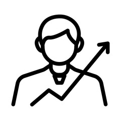 Sales Representative Line Icon of Sales Forecasting Icon Set