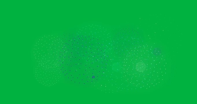 Animation of fireworks over transparent background
