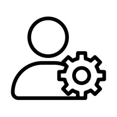 User Settings Line Icon of Account Management Icon Set