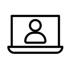 Online Meeting Line Icon of Account Management Icon Set