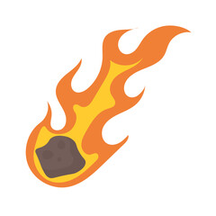 Cartoon Comet Flat  Illustration