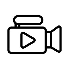Video Recording Line Icon of Video Content Icon Set
