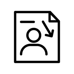 Churn Report Line Icon of Customer Churn Icon Set