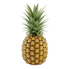 Fototapeta premium A ripe pineapple isolated on transparent background