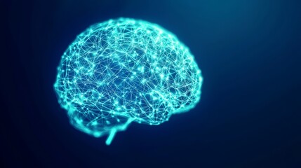 Blue brain network digital intelligence connectivity visualizing complex neural pathways within digital brain