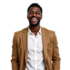 Business portrait of confident man in suit studio professional photography bright background engaging concept