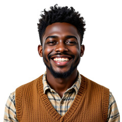 Joyful man smiling outdoors portrait photography natural light urban environment positive vibes