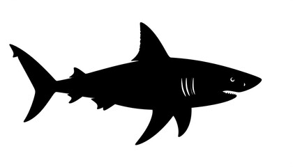 Naklejka premium Silhouette of a shark