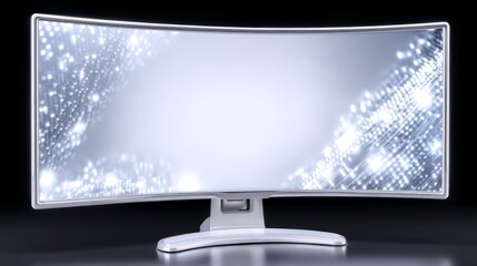 Computer monitor with white screen display computer display showing pure white ideal for design