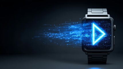 Glowing arrow watch modern timepiece design innovative watch design with bright arrow for time display