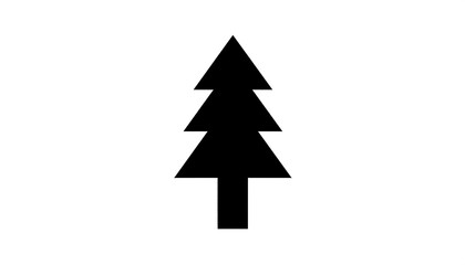 Simple black tree silhouette