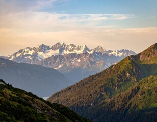 Mountain vista at sunset (2)