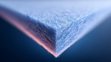 Blue triangle illuminates light emission captivating blue triangle with glowing light abstract geometry