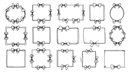 Collection of hand-drawn frames