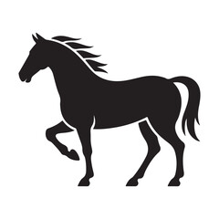 horse silhouette vector