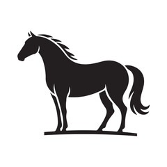 horse silhouette vector
