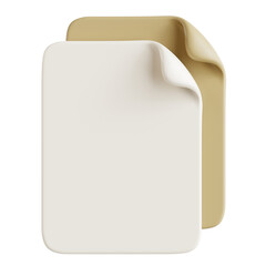 3D illustration Blank Sheet