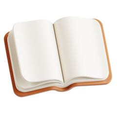 3D illustration Open Book Spread