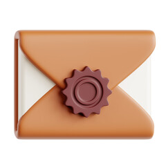 3D illustration Sealed Envelope