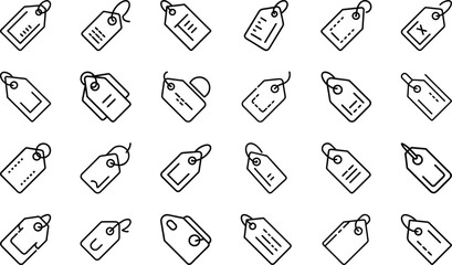 Bundle Minimal Line Icon Of A Tag Eps 15