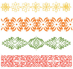 Elegant floral borders for invitations, stationery, and website design elements - ornamental accent graphics