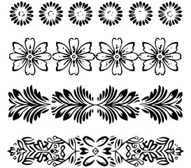 Elegant floral borders for invitations, cards, and crafts projects with a vintage charm and rustic touch