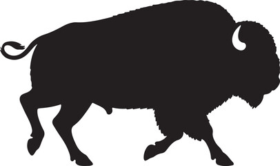 Silhouette of American buffalo, Buffalo, 
