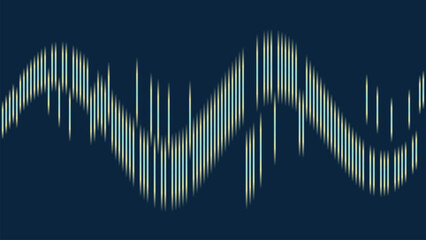 Abstract gradient lines on dark blue background for presentation template