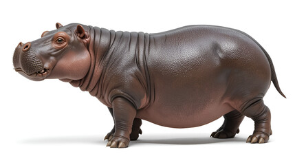 Obraz premium Dwarf species of hippopotamus on white background