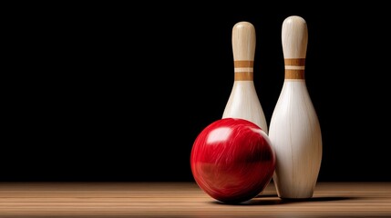 Ready for strike striking red white bowling balls perfect game.
