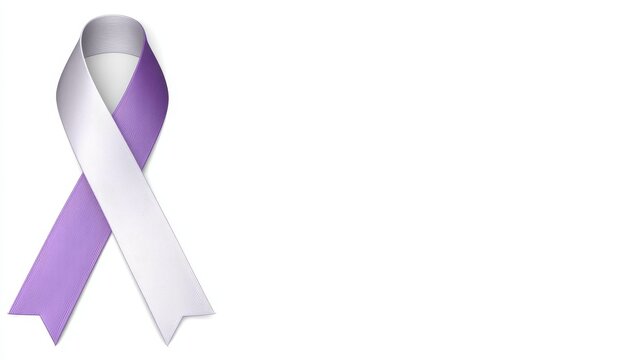 Lavender and White Awareness Ribbon for Cancer and Other Causes.