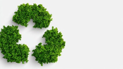 Recycling symbol eco friendly waste solutions, green symbol promoting environmental sustainability and reuse.