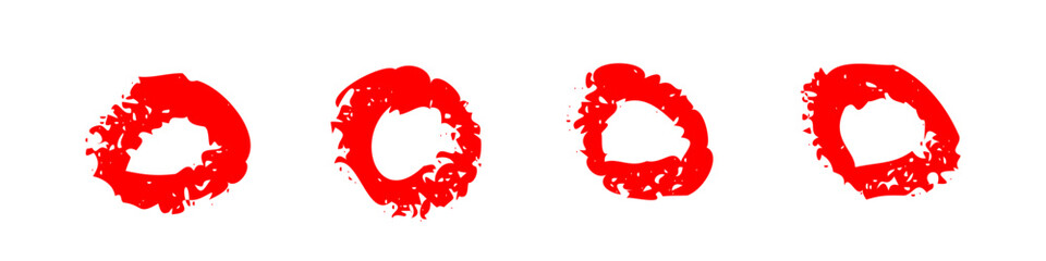 手書きの丸・ベクターセット