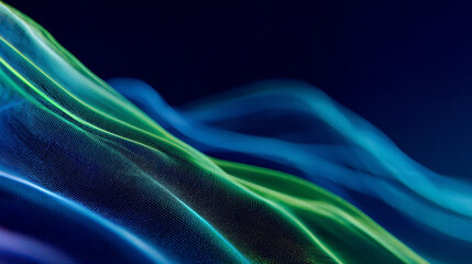 Abstract flowing lines and luminous particles, ethereal feel
