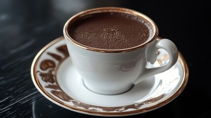 Fototapeta premium Close-up of a rich Turkish coffee cup