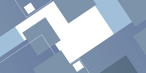 Background geometric square shapes. Grey blue Memphis banner. Business and presentation