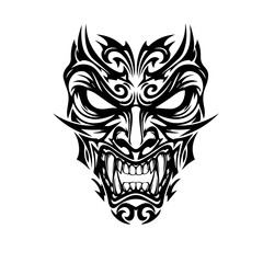 Demon Mask Tattoo