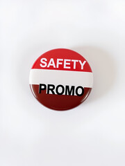 Safety Promo Red Round Button