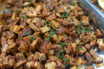 Crispy Pork Bits with Green Herbs