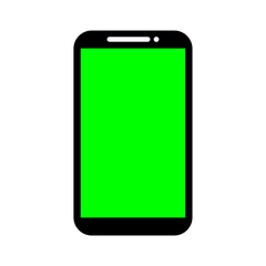 handphone green screen vector design illustration