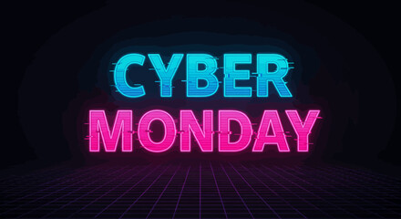 Cyber Monday Digital Glitch Text Effect