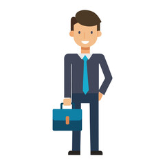 cartoon businessman with briefcase